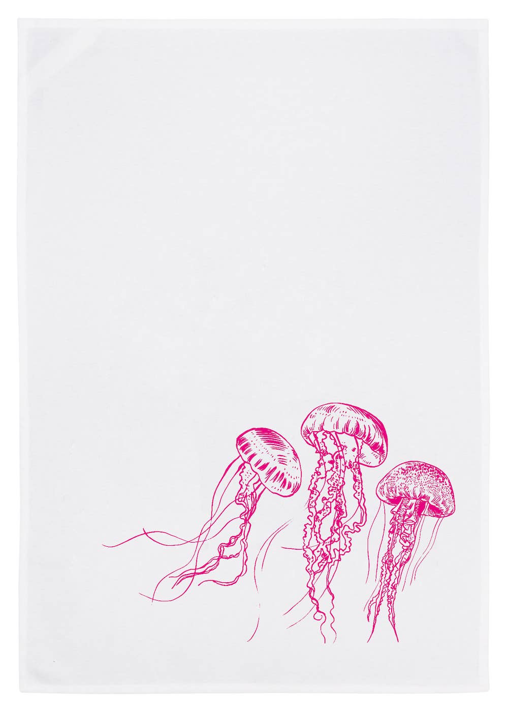 Neon Pink Jellyfish Tea Towel - Distinctly Living