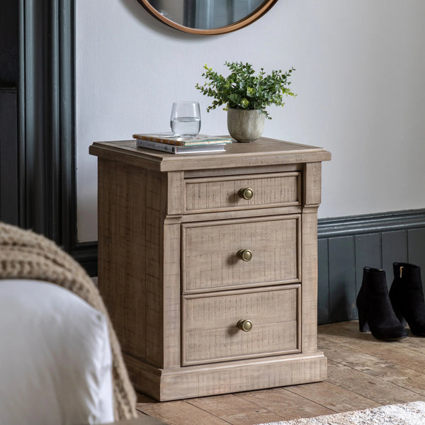 Orleans 3 Drawer Bedside Cabinet - Distinctly Living