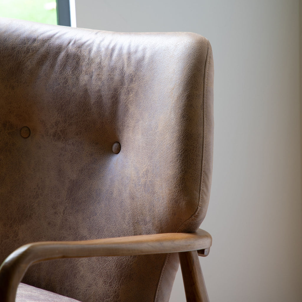 Oslo Arm Chair - Green, Ochre, Leather or Cream - Distinctly Living