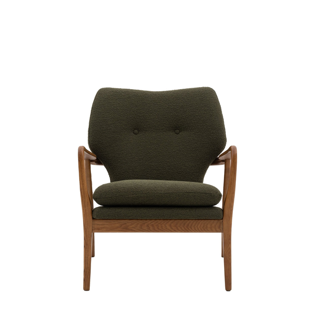 Oslo Arm Chair - Green, Ochre, Leather or Cream - Distinctly Living