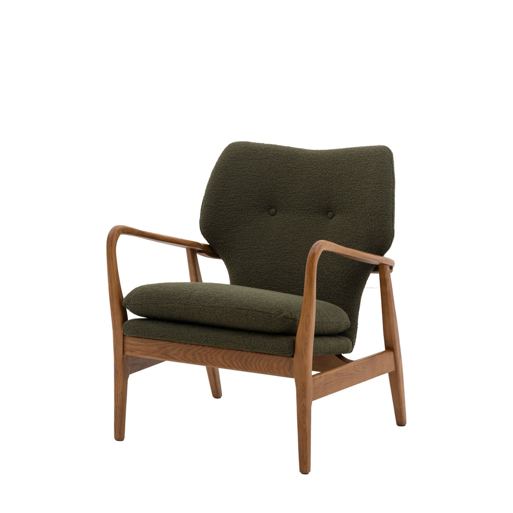 Oslo Arm Chair - Green, Ochre, Leather or Cream - Distinctly Living