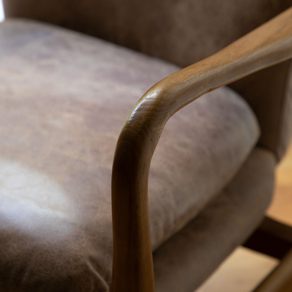 Oslo Arm Chair - Green, Ochre, Leather or Cream - Distinctly Living