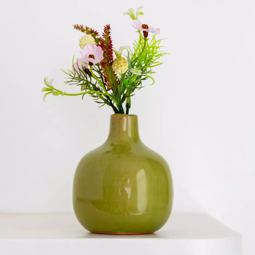 Pottery Stem Vases - Carious Colours - Distinctly Living