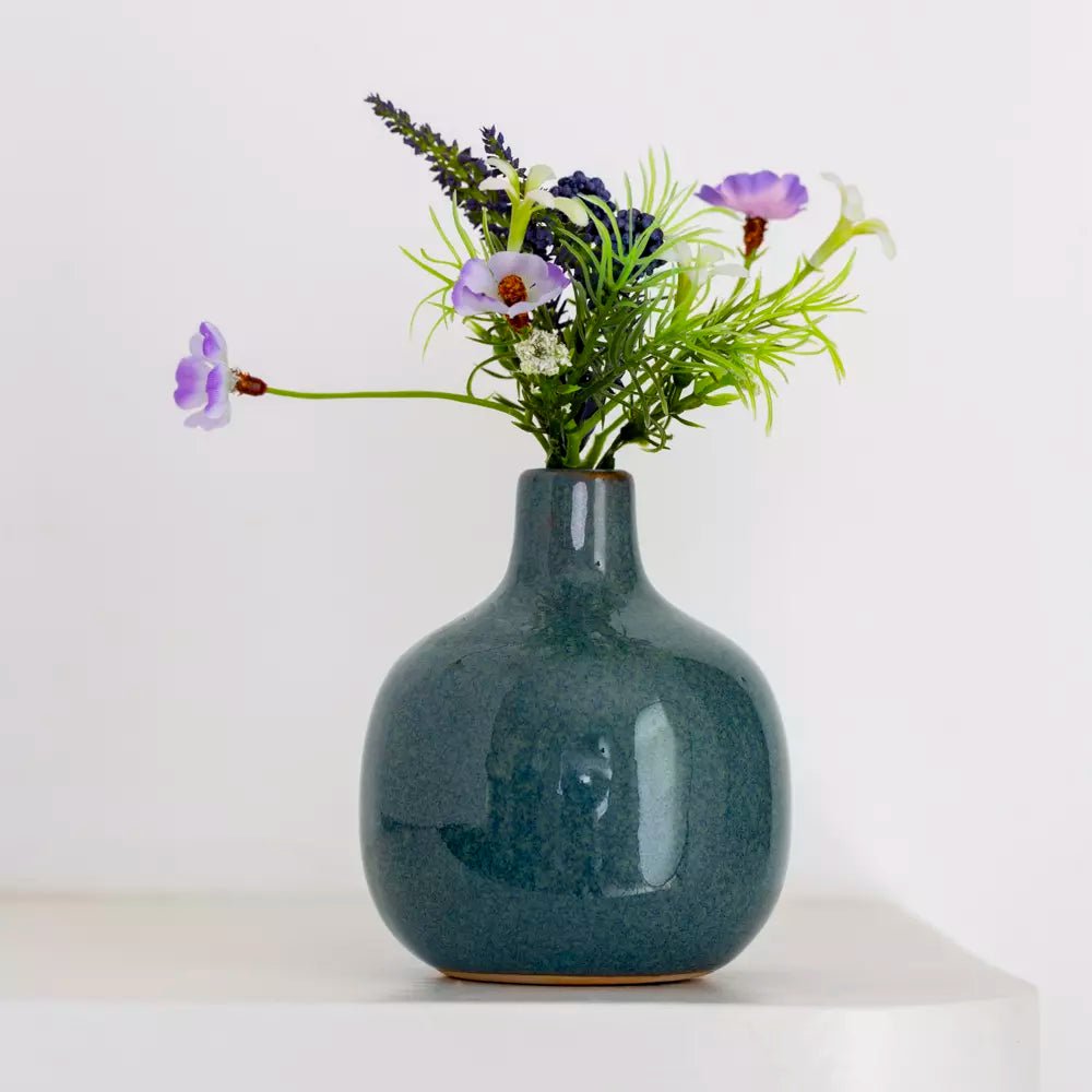 Pottery Stem Vases - Carious Colours - Distinctly Living