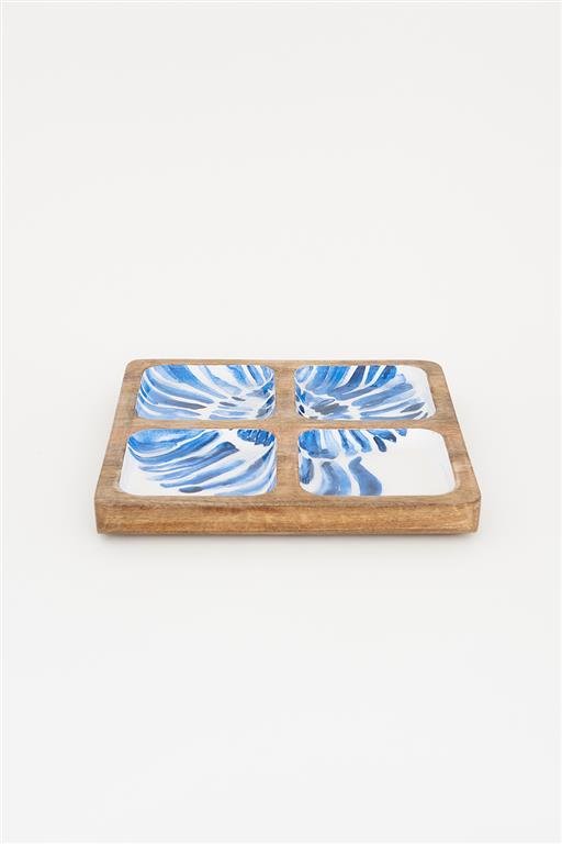 Quad Quare Wooden Fish Nibble Dish - Distinctly Living