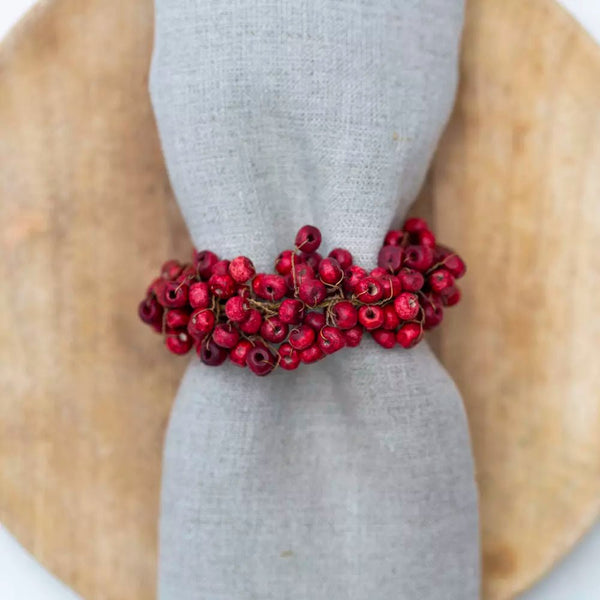 Red Berry Napkin Ring - Distinctly Living