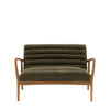 Regis 2 Seater Sofa - Slate, Olive Green, Tan Leather - Distinctly Living