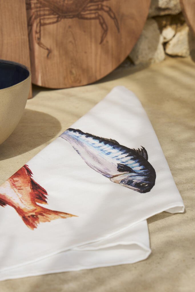 Sea Creatures Tea Towel - Various Designs - Distinctly Living