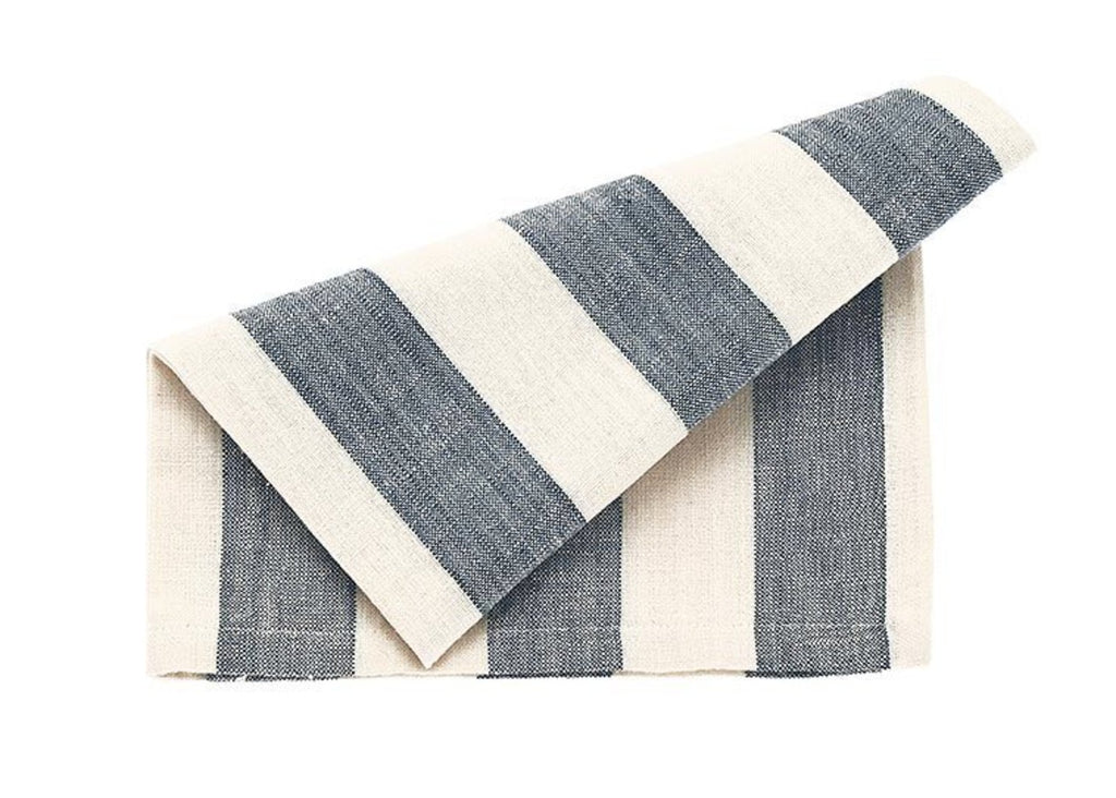 Set Of 4 Blue Stripe Napkins - Distinctly Living