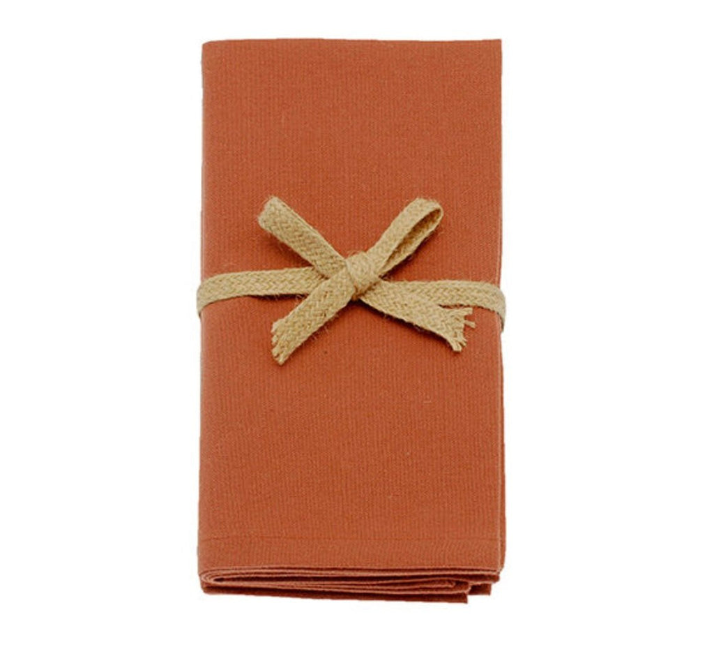 Set of 4 Cotton Napkins - Burnt Orange - Distinctly Living