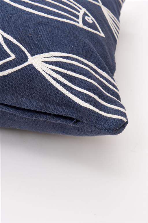 Shoal Navy Cushion - Distinctly Living