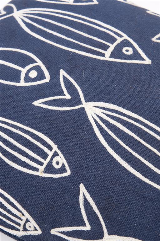 Shoal Navy Cushion - Distinctly Living