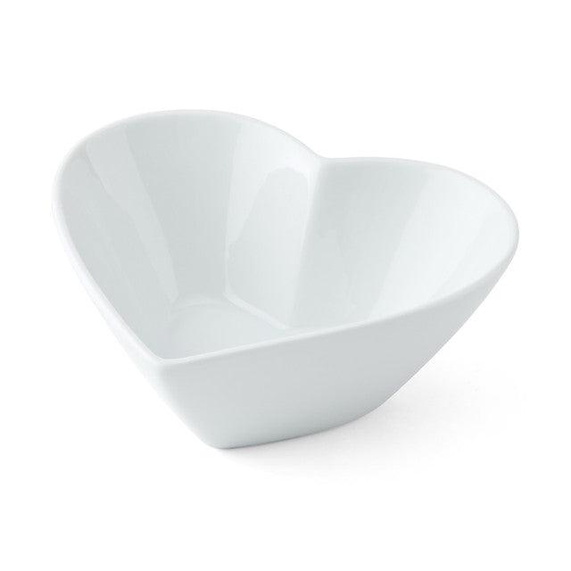 White China Heart Bowl - Small - Distinctly Living 