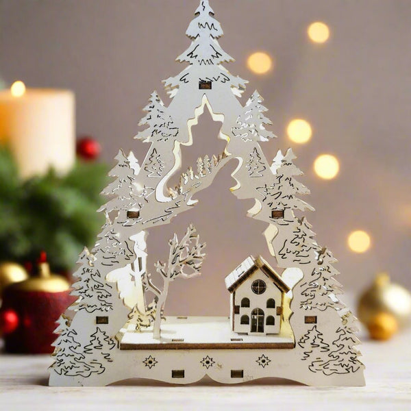 Small Forest and House Christmas Scene - Distinctly Living