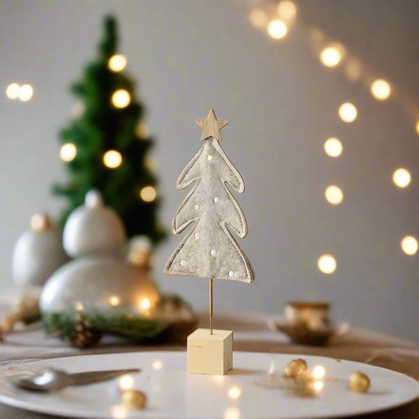 Small Neutral Felt Christmas Tree - Distinctly Living