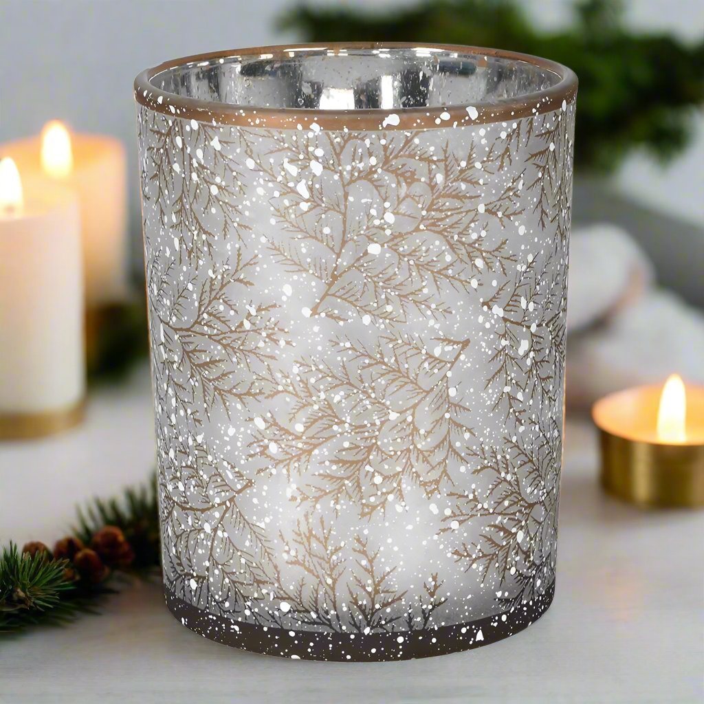 Snowy Pine Candle Holder - Distinctly Living