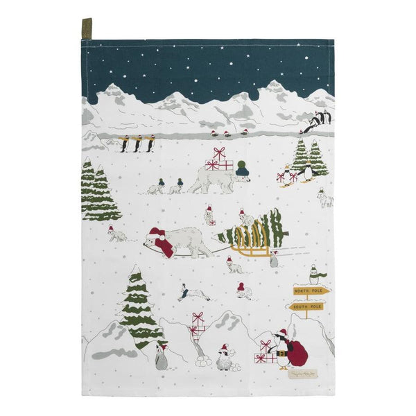 Snowy Polar Bear - Tea Towel - Distinctly Living