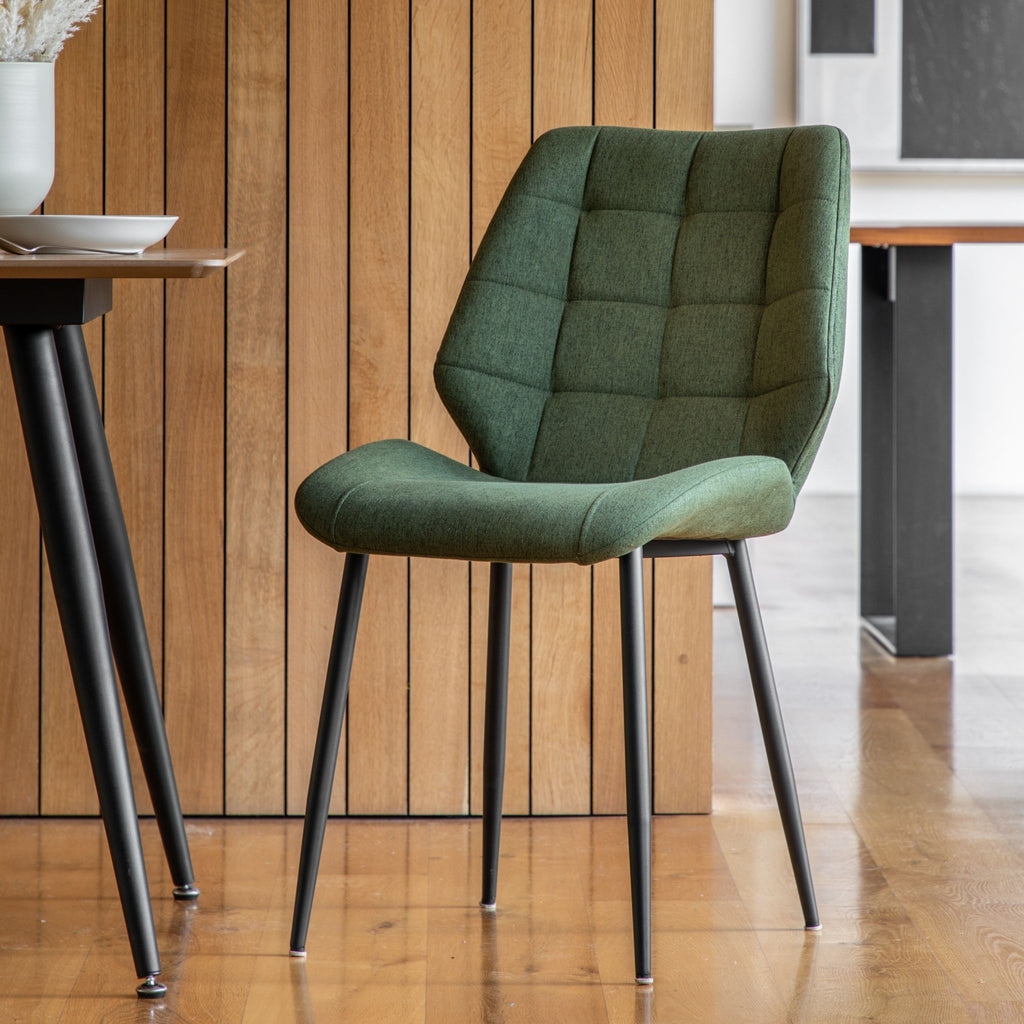 Stitch Dining Chair - Grey, Ochre, Green or Brown - Distinctly Living