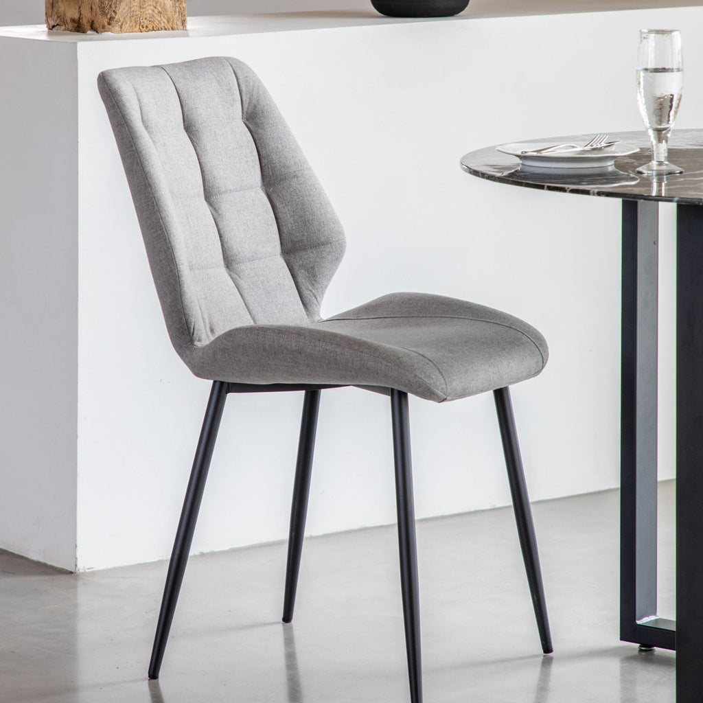 Stitch Dining Chair - Grey, Ochre, Green or Brown - Distinctly Living