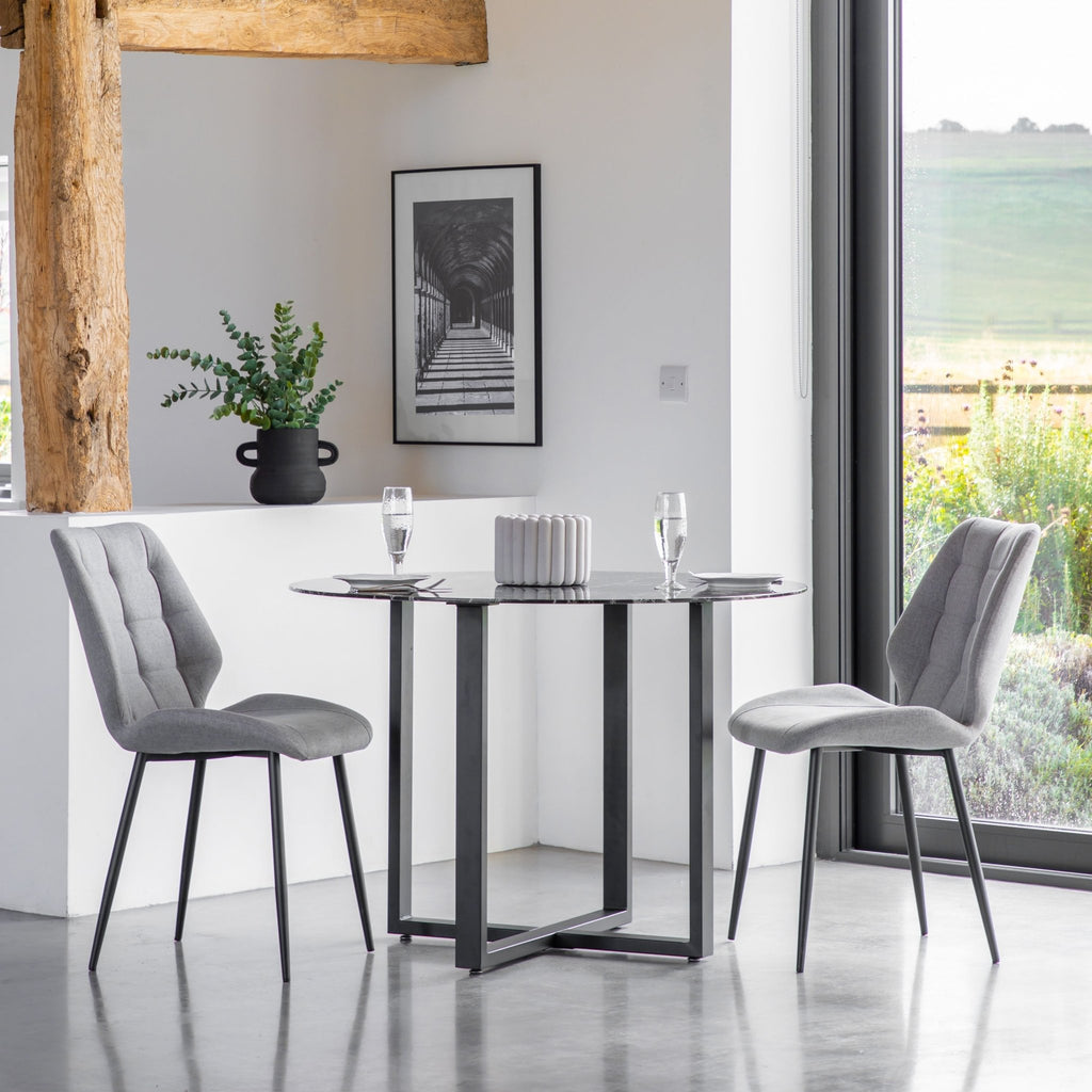 Stitch Dining Chair - Grey, Ochre, Green or Brown - Distinctly Living