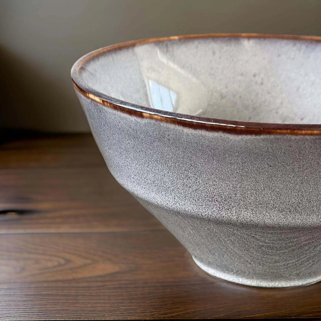 Stoneware Ribbed Bowl - Distinctly Living