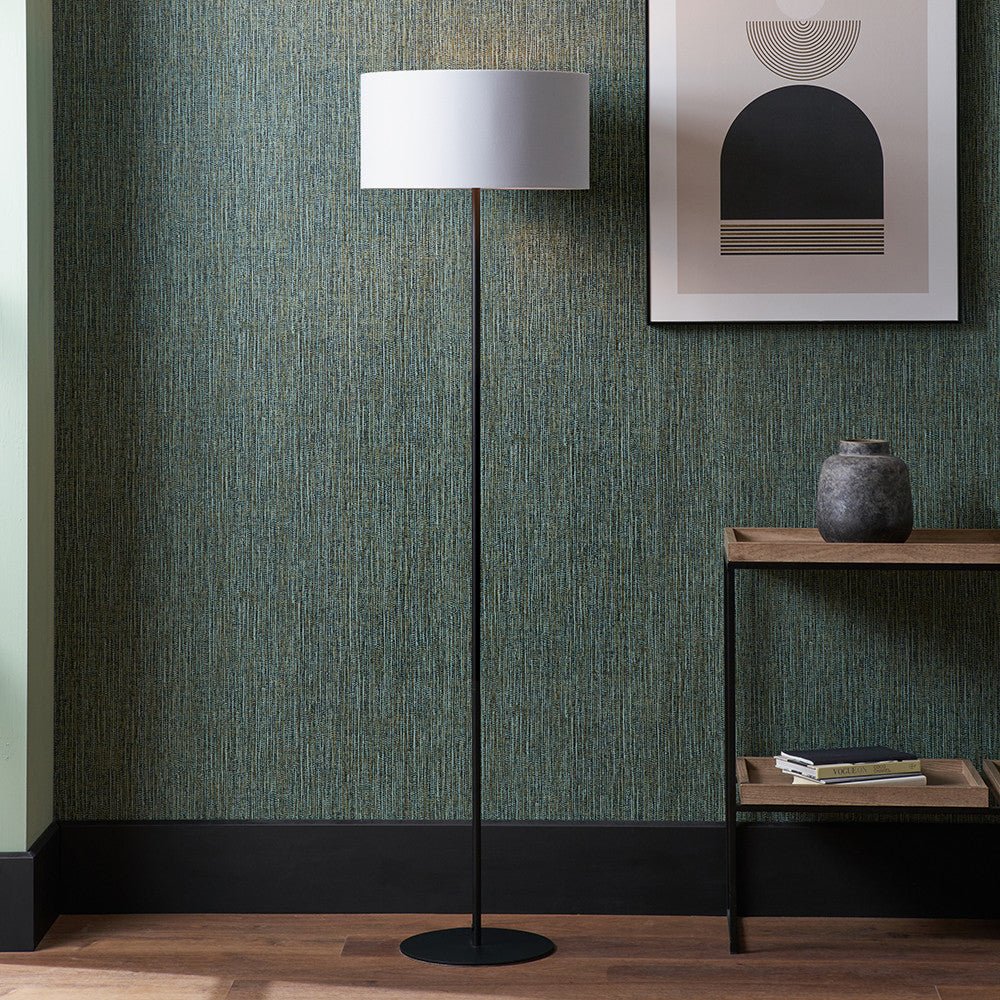 Syracuse Matt Black & Ivory - Floor Lamp - Distinctly Living