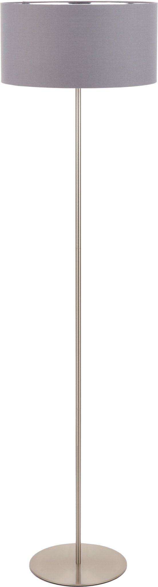 Taormina Brushed Silver & Steel Grey - Floor Lamp - Distinctly Living