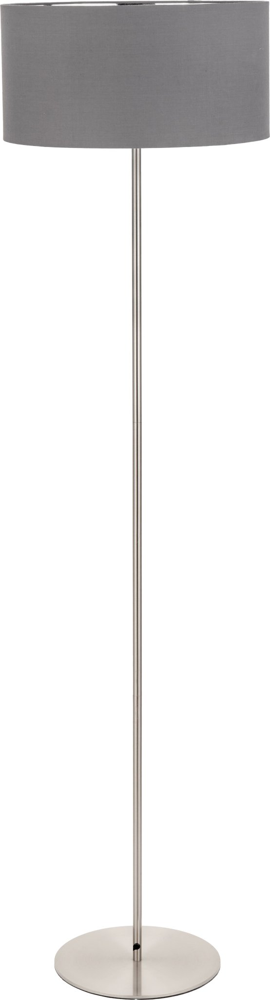 Taormina Brushed Silver & Steel Grey - Floor Lamp - Distinctly Living