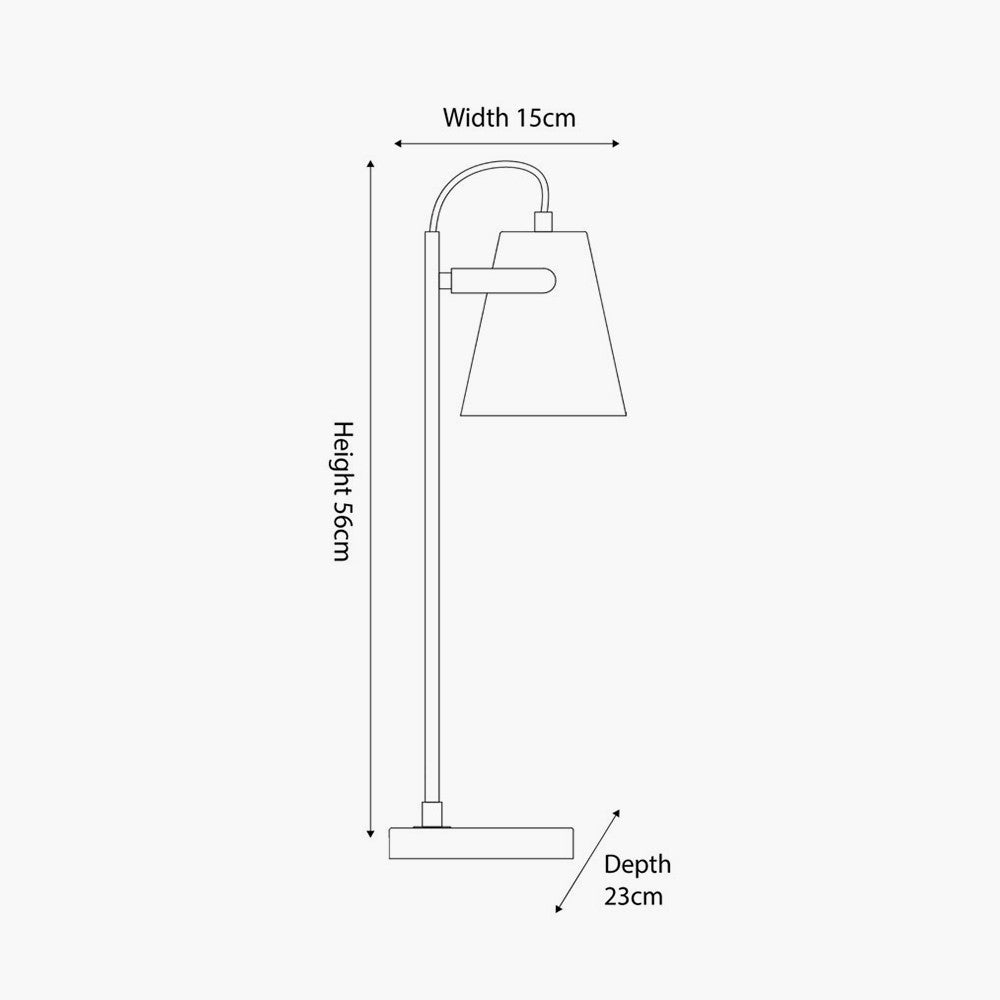 Tarquinia Grey and Satin Nickel Task Table Lamp - Distinctly Living