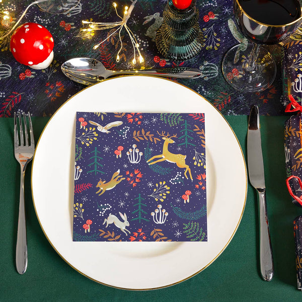 Twilight Forest Christmas Napkins - 20 Pack - Distinctly Living