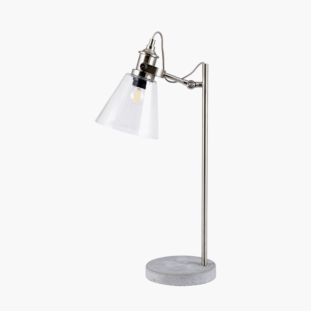 Varese Concrete, Chrome and Glass Table Lamp - Distinctly Living