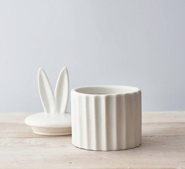 White Bunny Ears Storage Pot - Distinctly Living