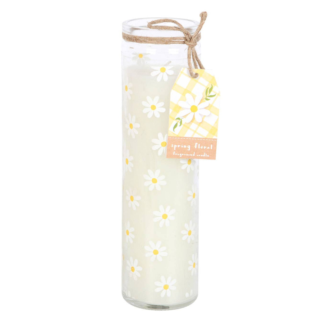 White Daisy Tube Candle - Distinctly Living