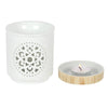 White Mandala Filigree Circle - Wax Warmer - Distinctly Living