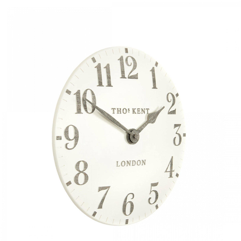 12" Arabic Wall Clock Limestone - Distinctly Living 