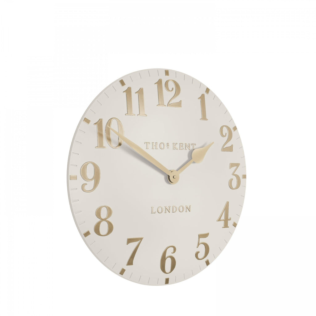 12'' Arabic Wall Clock Oatmeal - Distinctly Living