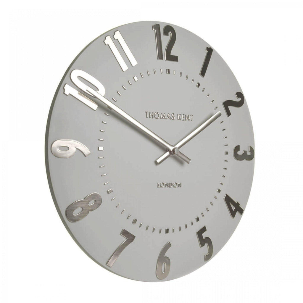 20" Mulberry Wall Clock Silver Cloud - Distinctly Living 