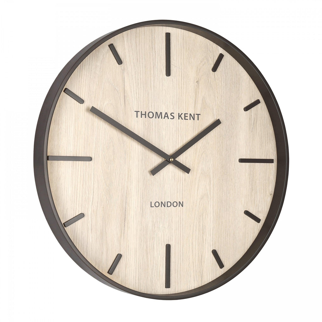 20"" Woodstock Wall Clock White Oak - Distinctly Living