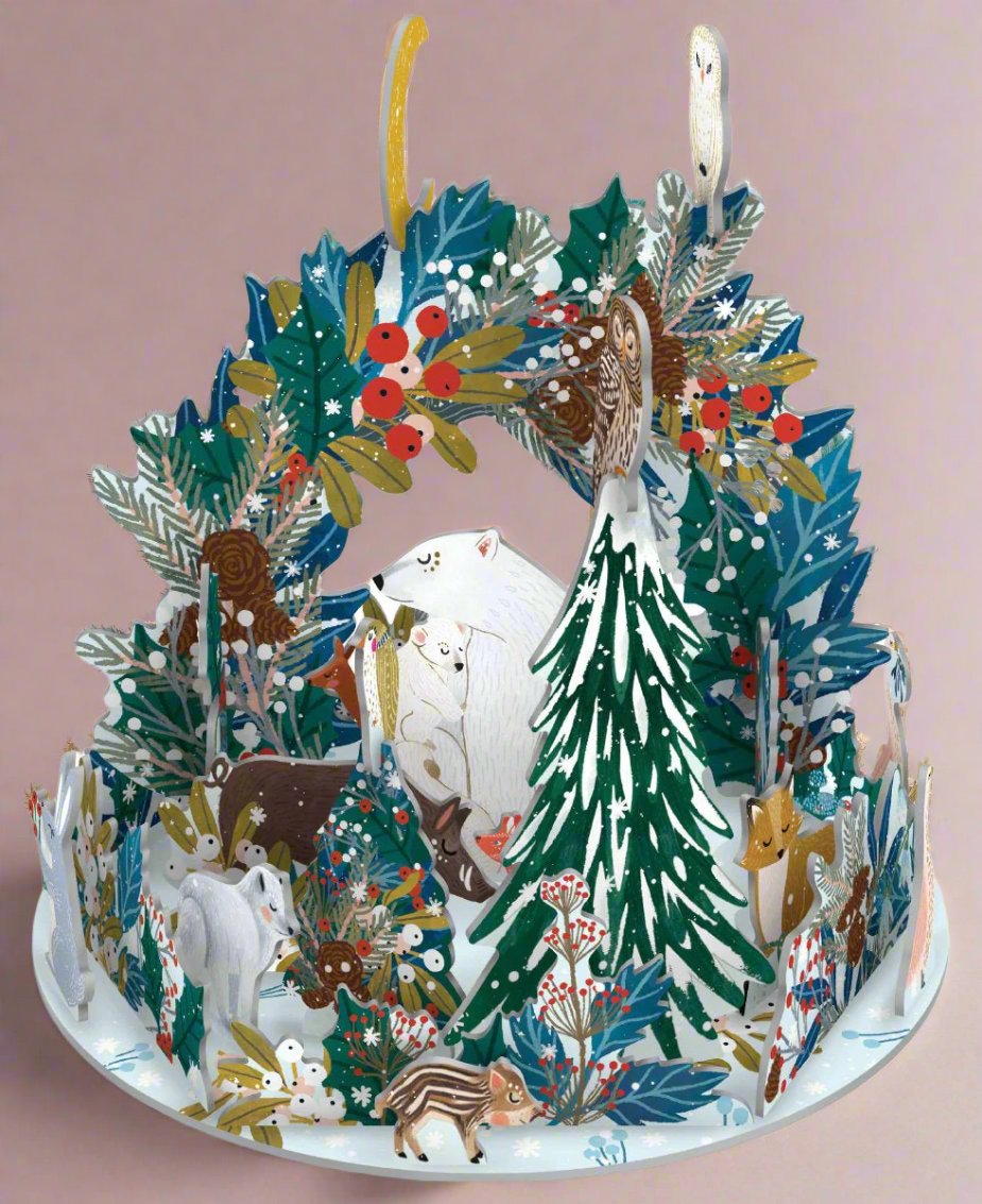 3D Christmas Advent Calendar - Snowy Forest Bears - Distinctly Living