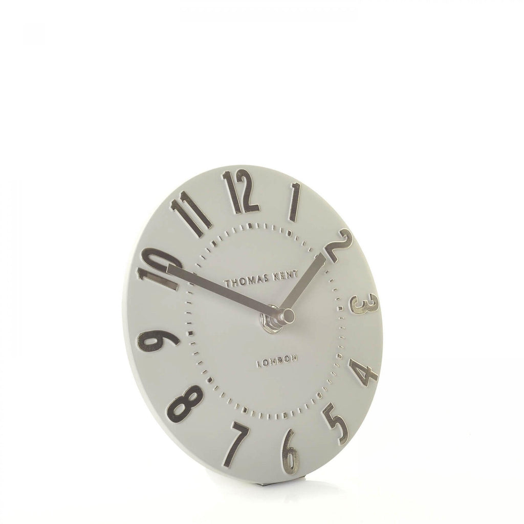 6"" Mulberry Mantel Clock Silver Cloud - Distinctly Living