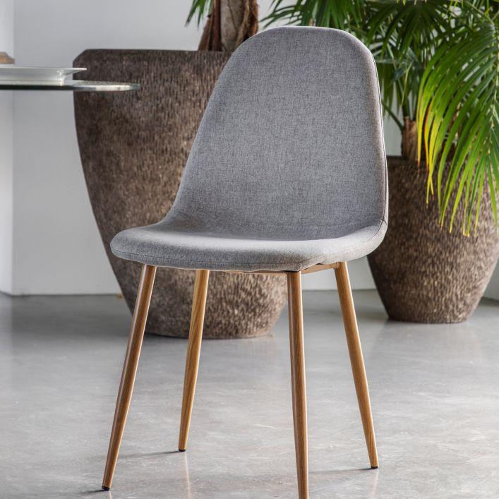 A Pair of Minack Chairs - Light Grey/Oak - Distinctly Living 