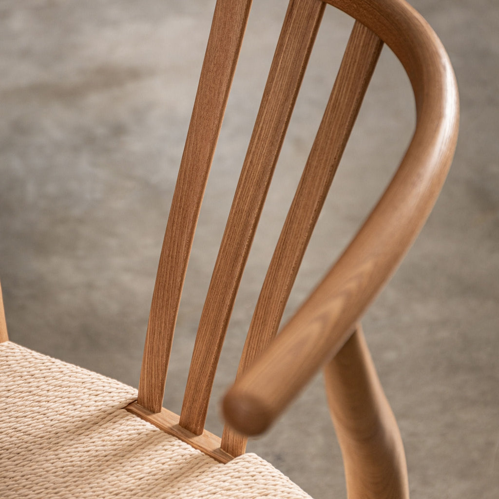 A Pair of Morris Woven Dining Chairs - Natural - Distinctly Living