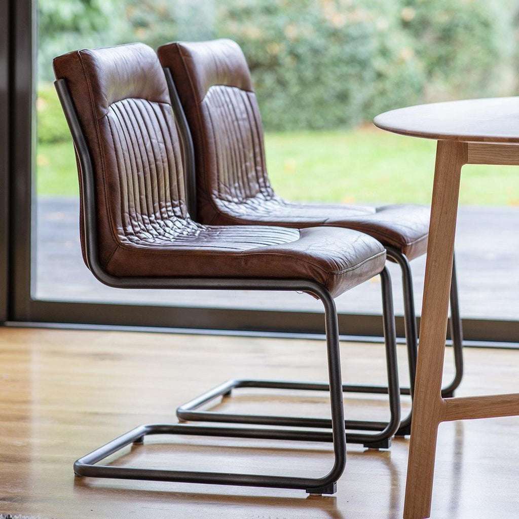 Copenhagen Leather Chair - Tan or Slate - Distinctly Living 