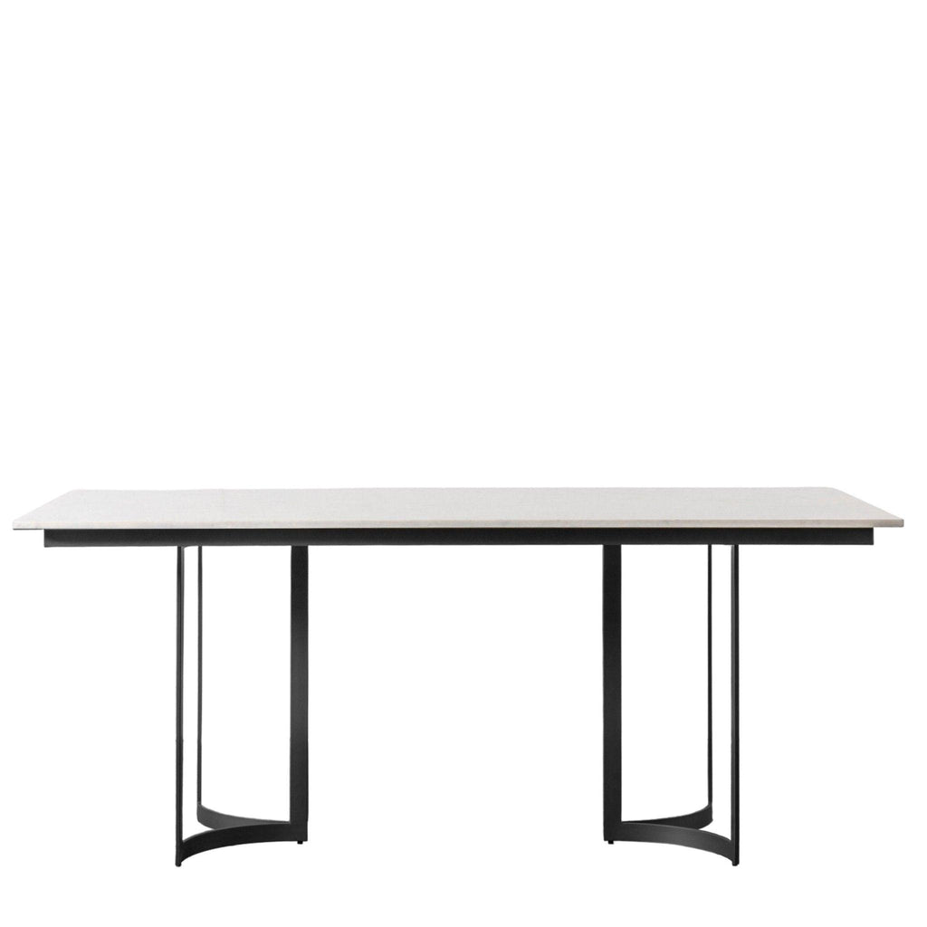 Everley Marble Topped Table - Black or Gold Legs - Distinctly Living 