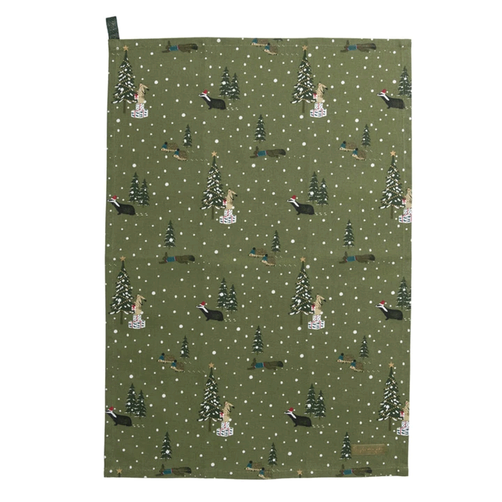 Festive Animals - Tea Towel - Distinctly Living