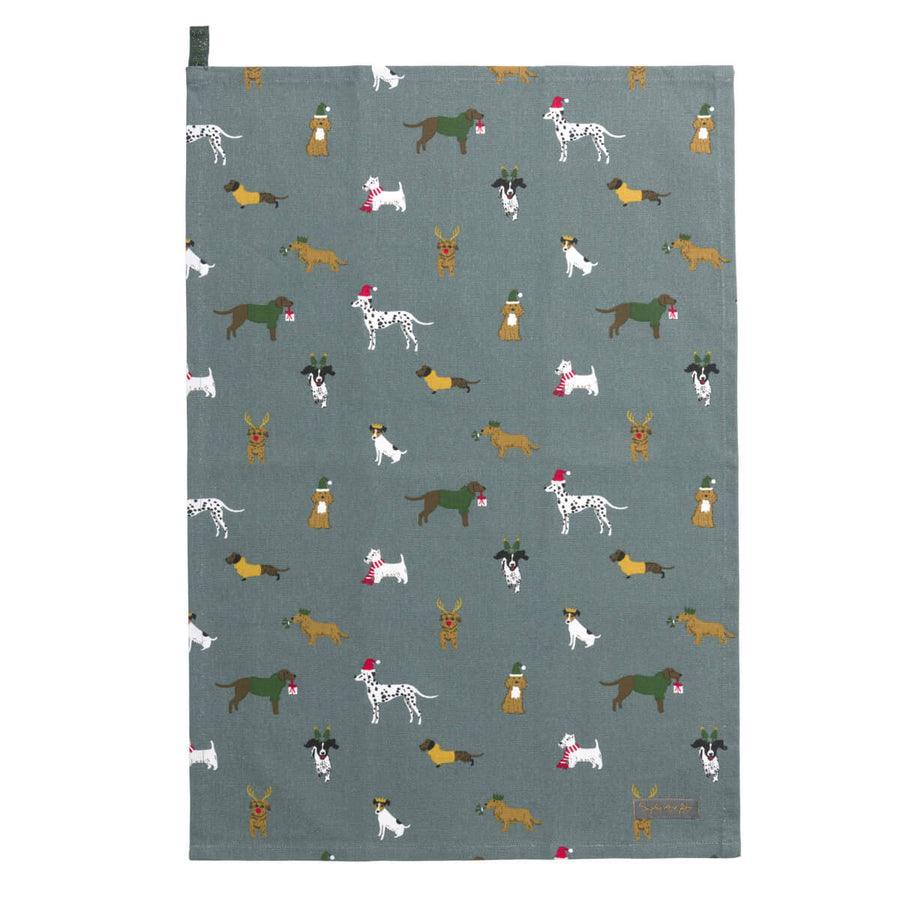 Festive Dogs - Tea Towel - Distinctly Living