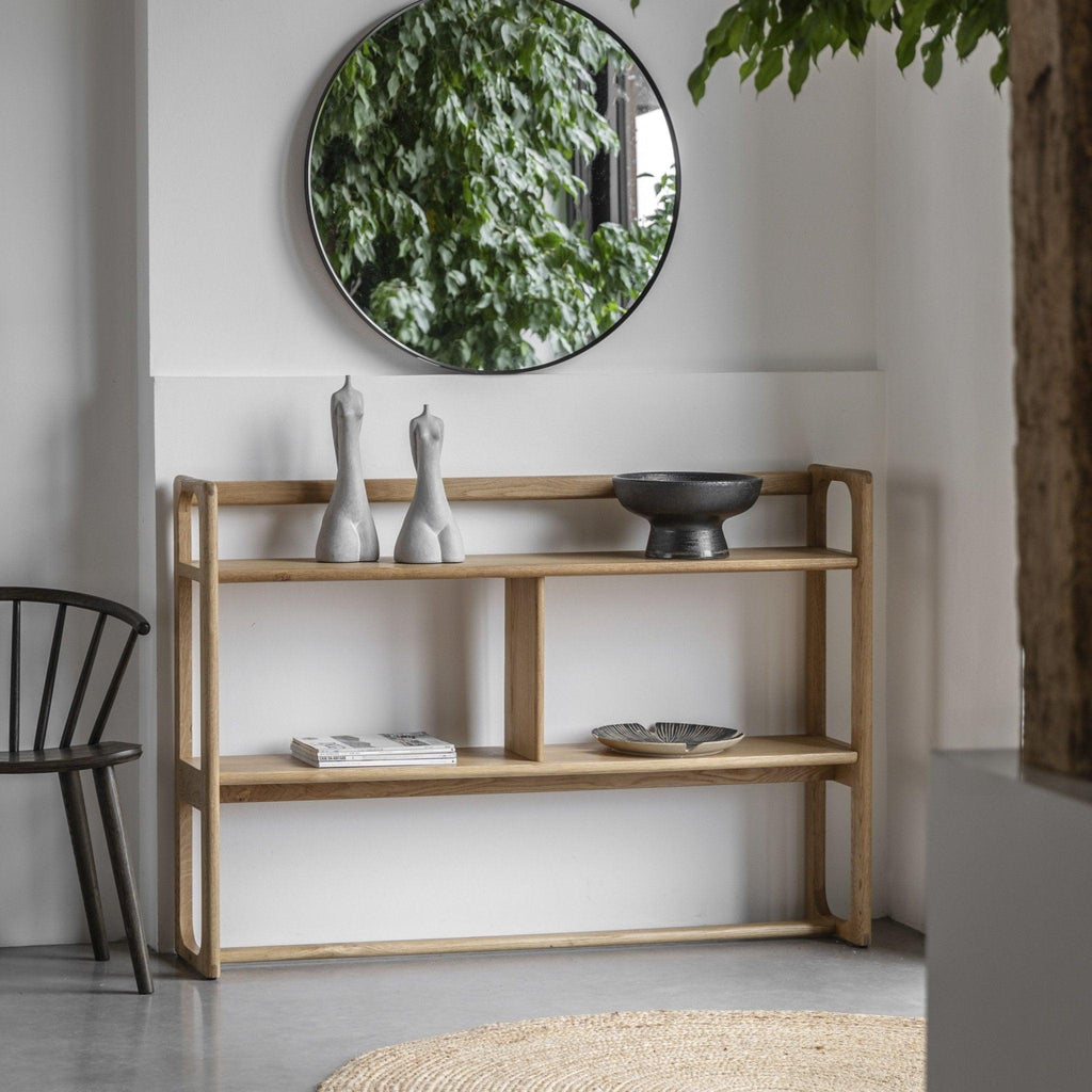 Folk Oak Low Display Cabinet - Natural or Smoked - Distinctly Living 