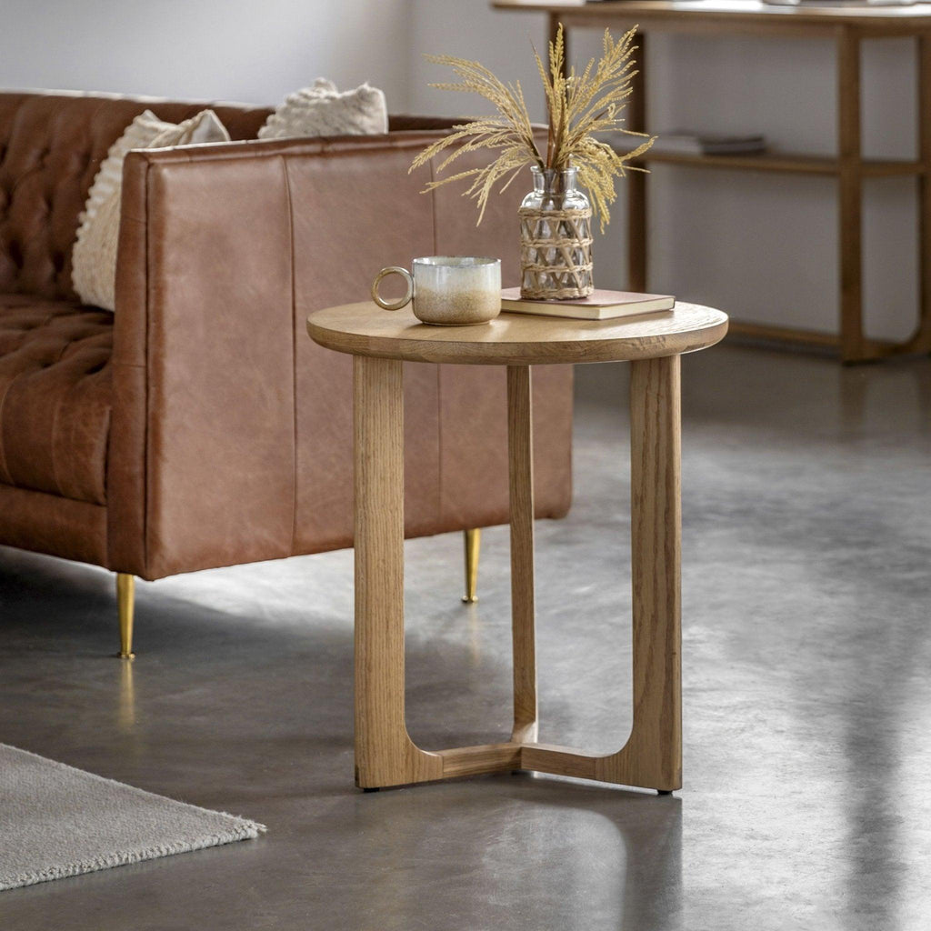 Folk Oak Side Table - Natural or Smoked - Distinctly Living 