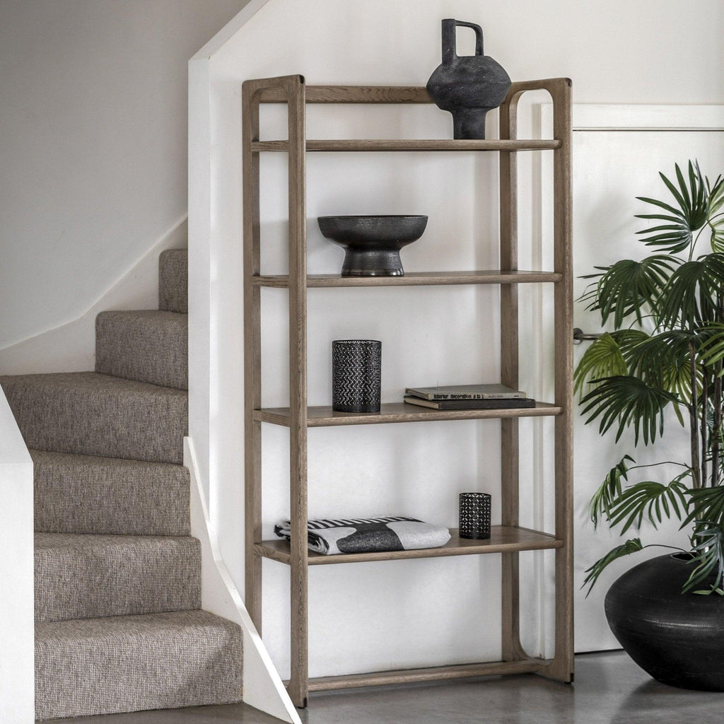 Folk Oak Tall Display Cabinet - Natural or Smoked - Distinctly Living 