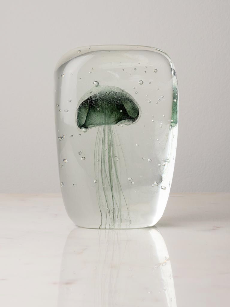 Glass Jellyfish Paperweight - Red, Green or Blue - Distinctly Living